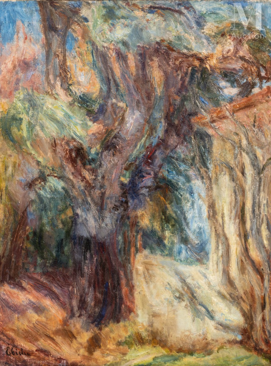 Paysage à l'arbre dans le Midi